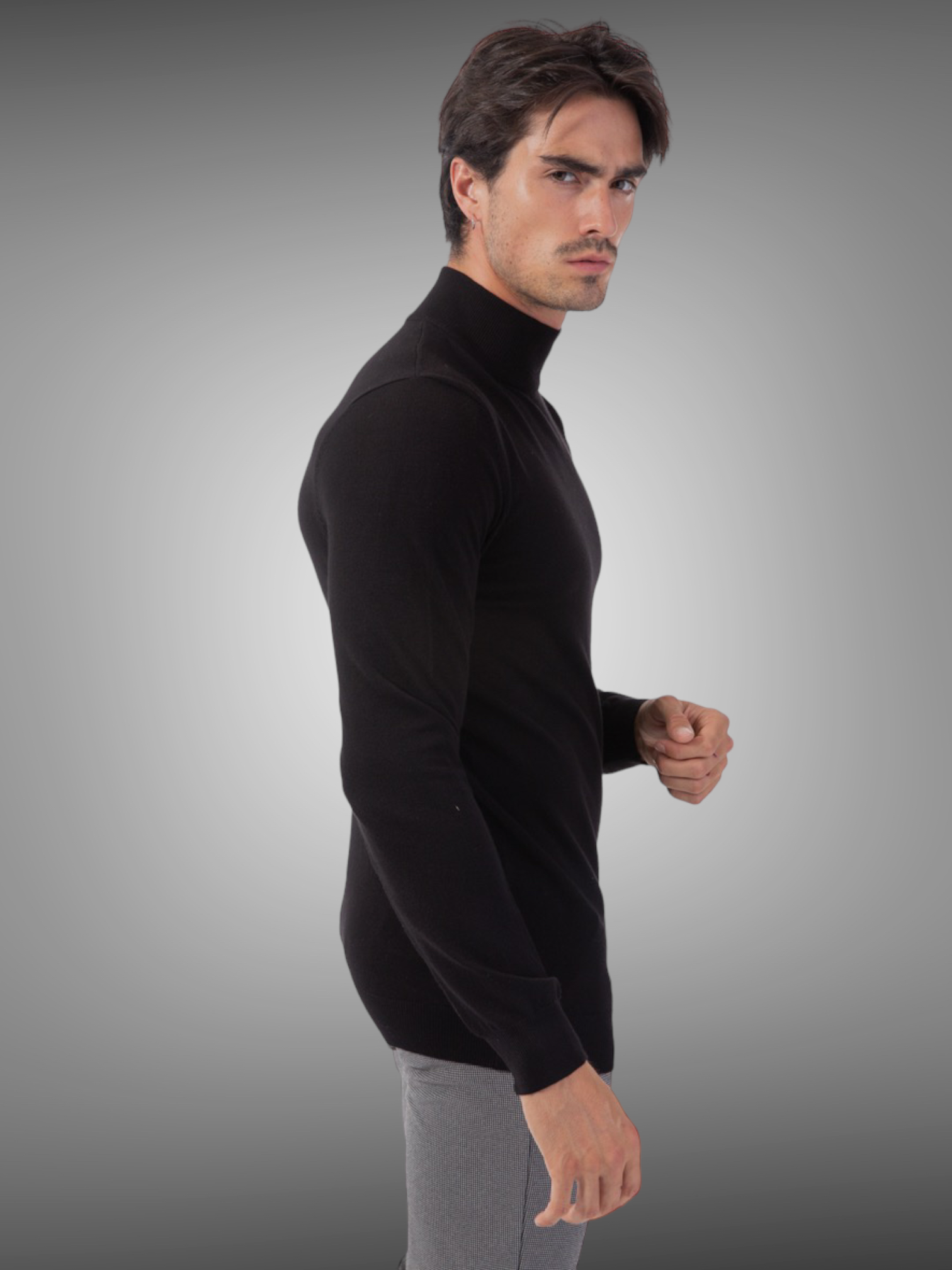 Frilivin - Pull Col montant noir - Stayin