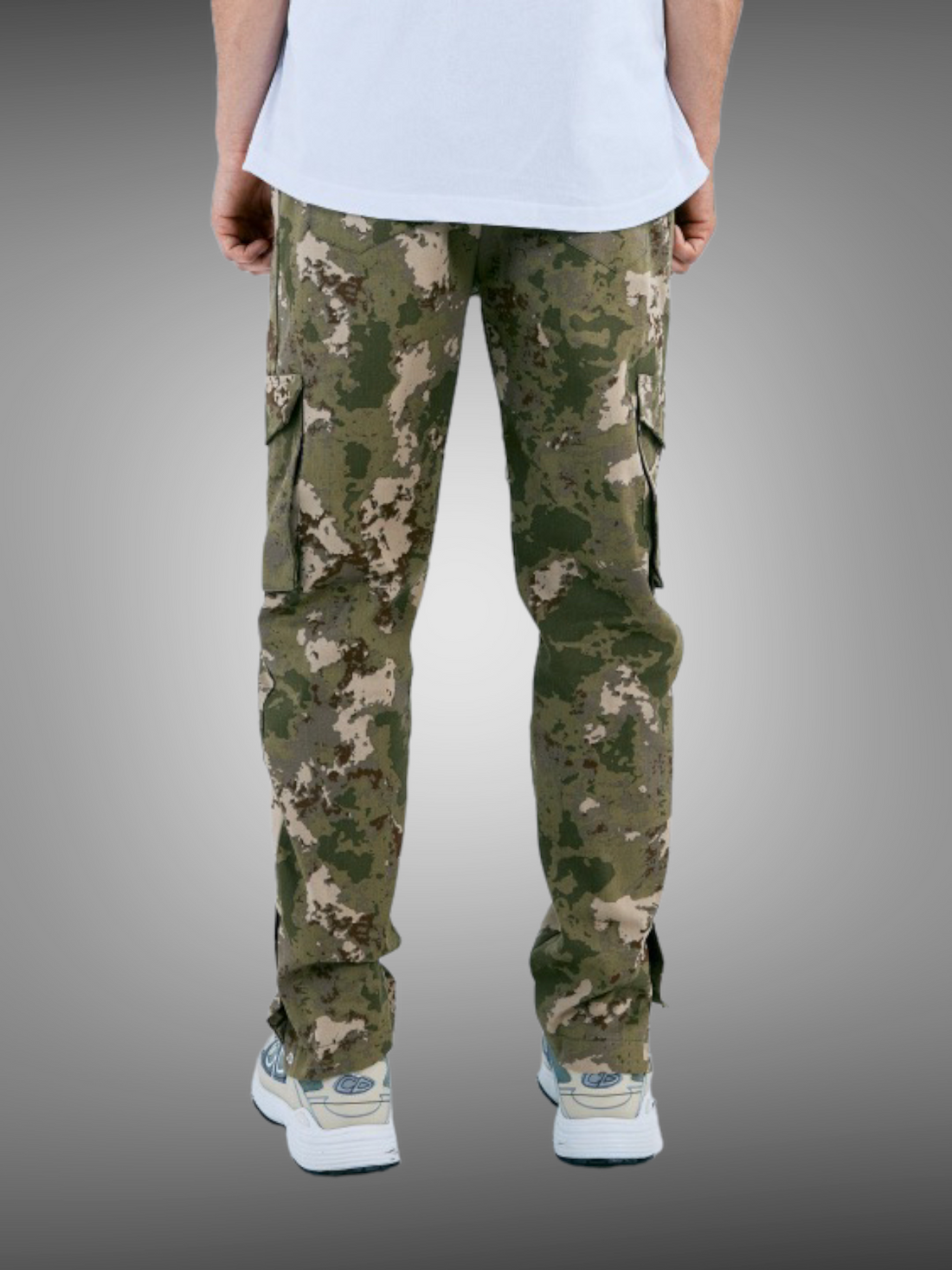 Pantalon Cargo 3 boutons Green Camo - Stayin