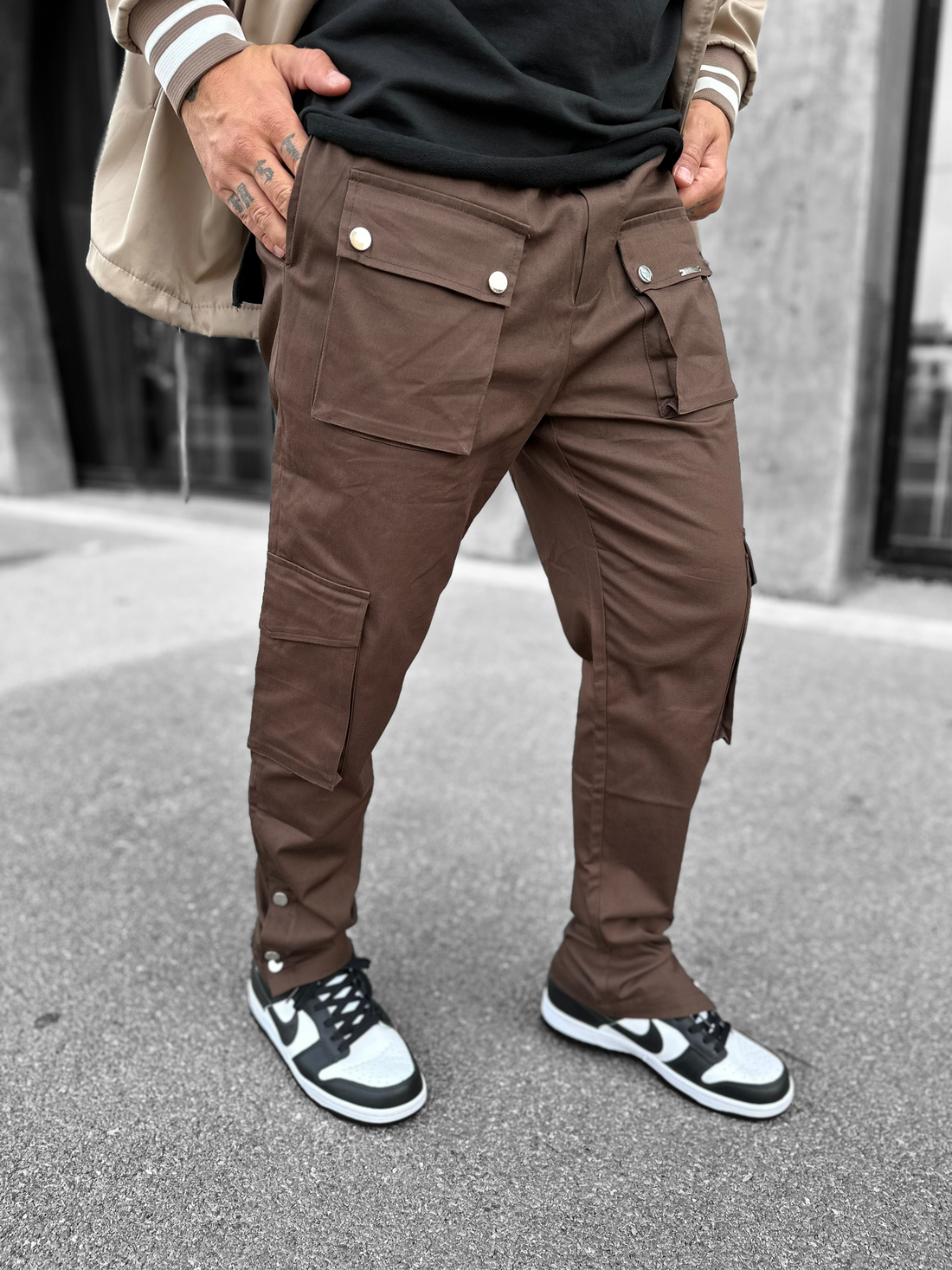 Pantalon Cargo Sydney 3 boutons Marron - Stayin
