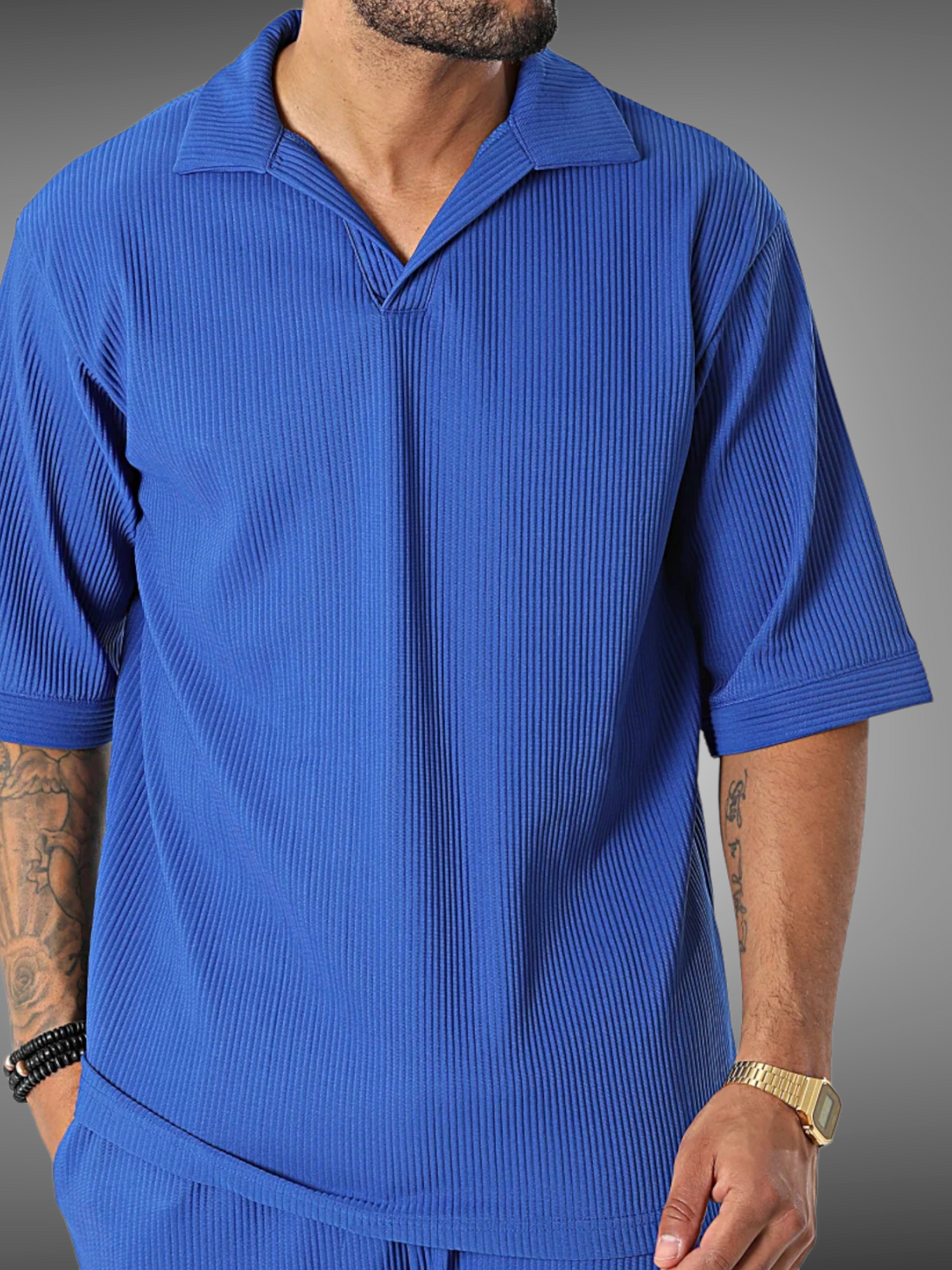 Ensemble Paolo bleu roi polo + pantalon - Stayin