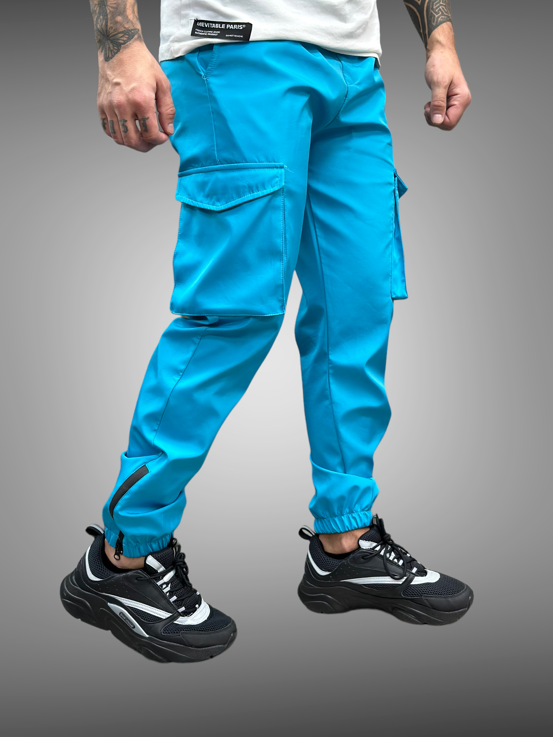 Pantalon Cargo imper bleu - Stayin