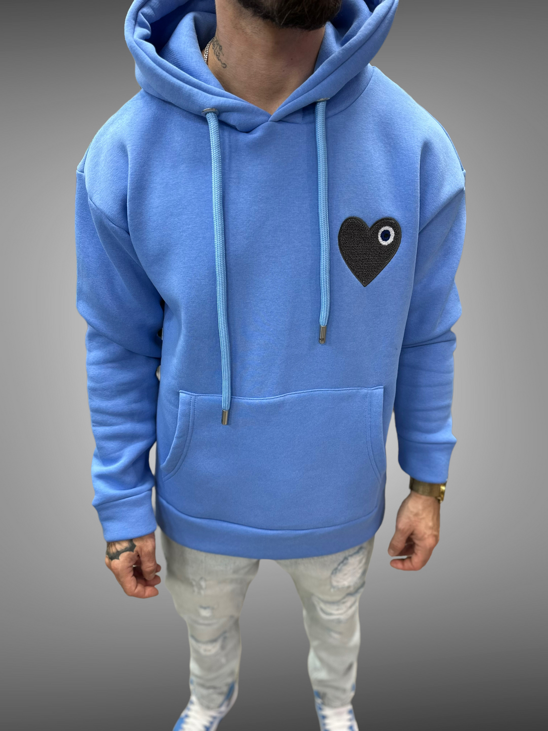 Cdg 2025 blue hoodie