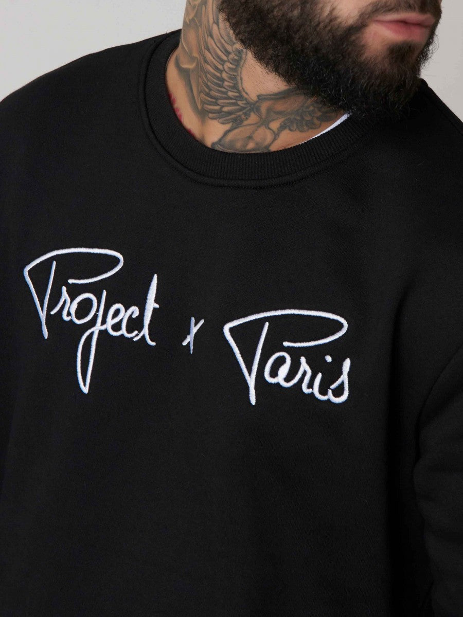 Project X Paris - Sweat col rond Signature Noir - Stayin