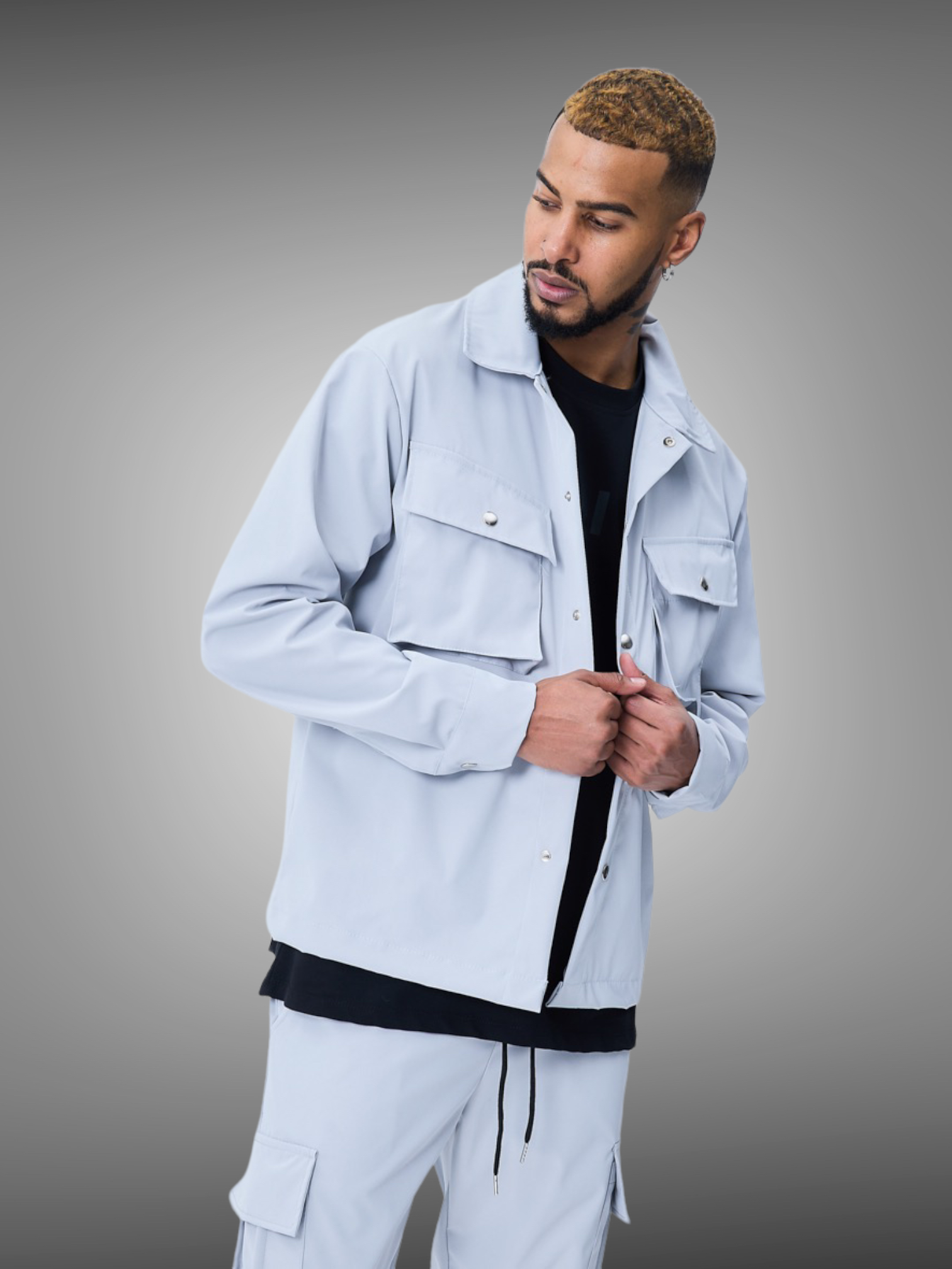 Veste cargo gris clair - Stayin