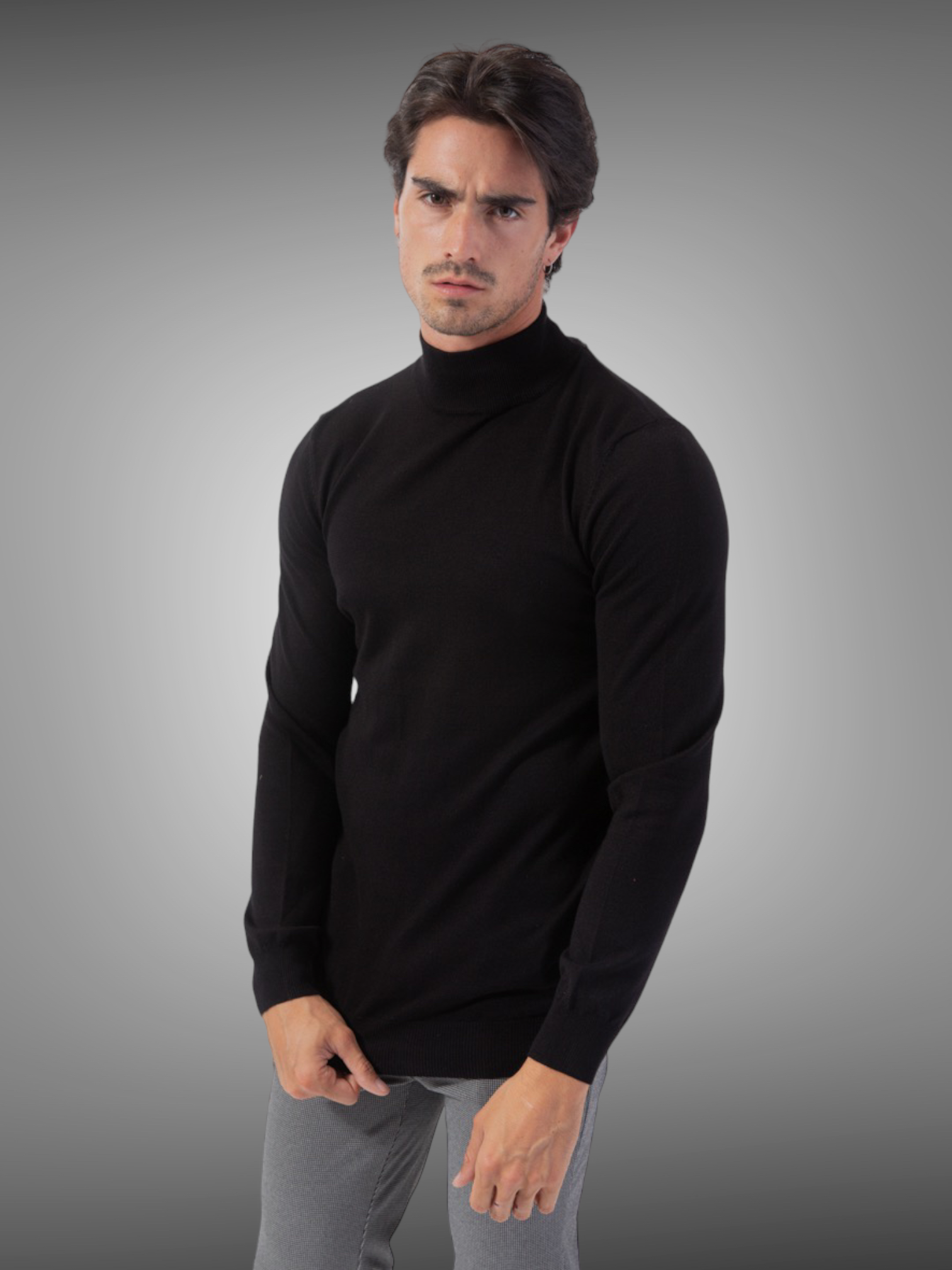 Frilivin - Pull Col montant noir - Stayin