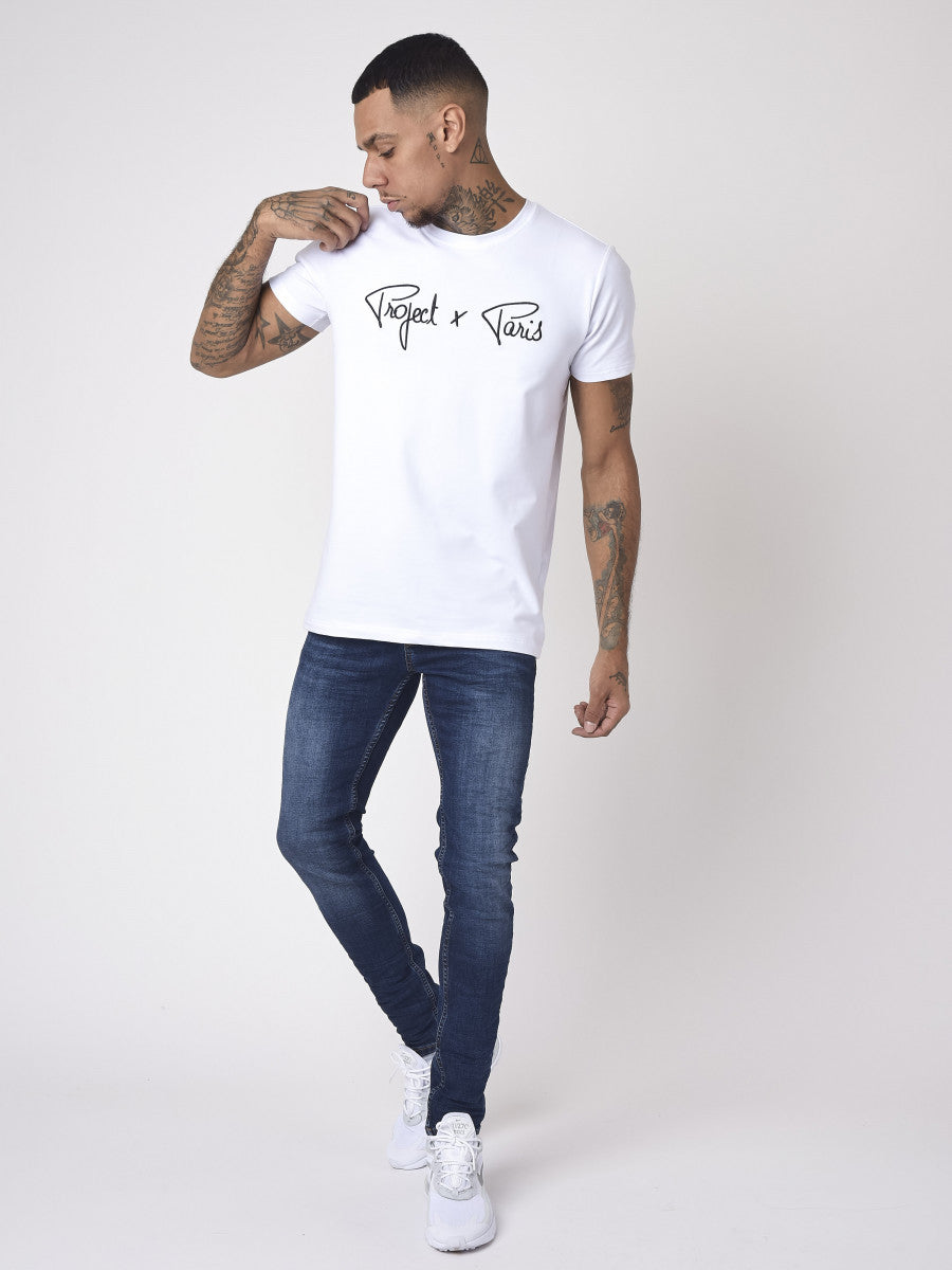 Project X Paris - Jean skinny basic bleu brut effet gratté - Stayin