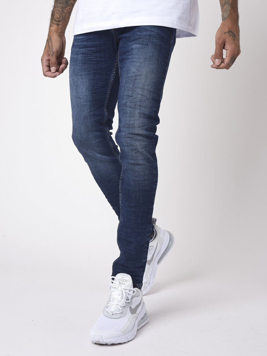 Project X Paris - Jean skinny basic bleu brut effet gratté - Stayin