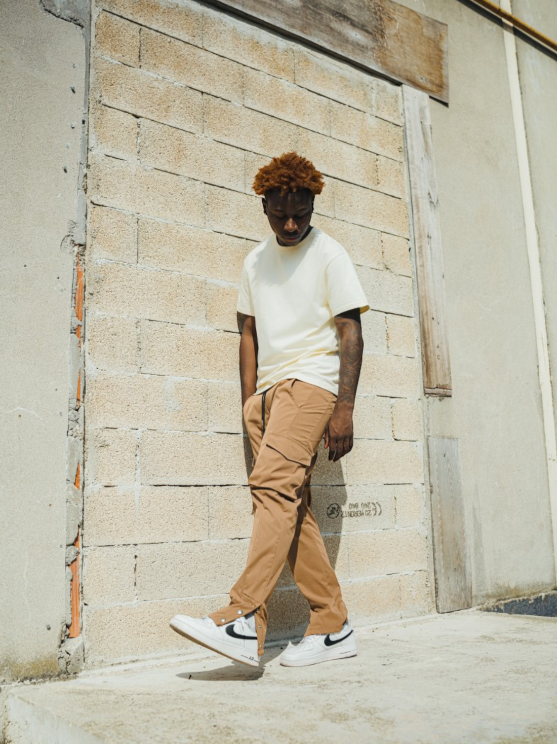 Pantalon Cargo Atlanta 3 boutons camel - Stayin