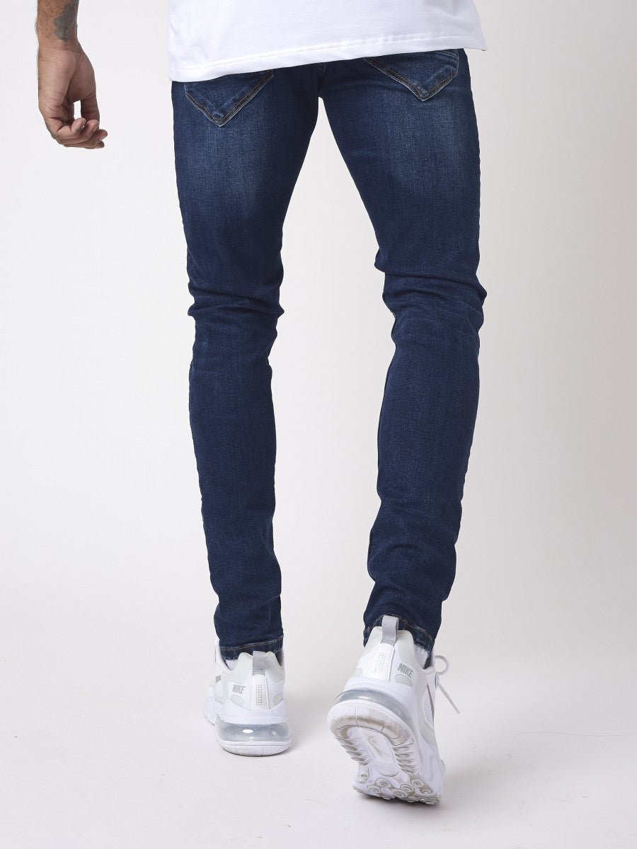 Project X Paris - Jean skinny basic bleu brut effet gratté - Stayin