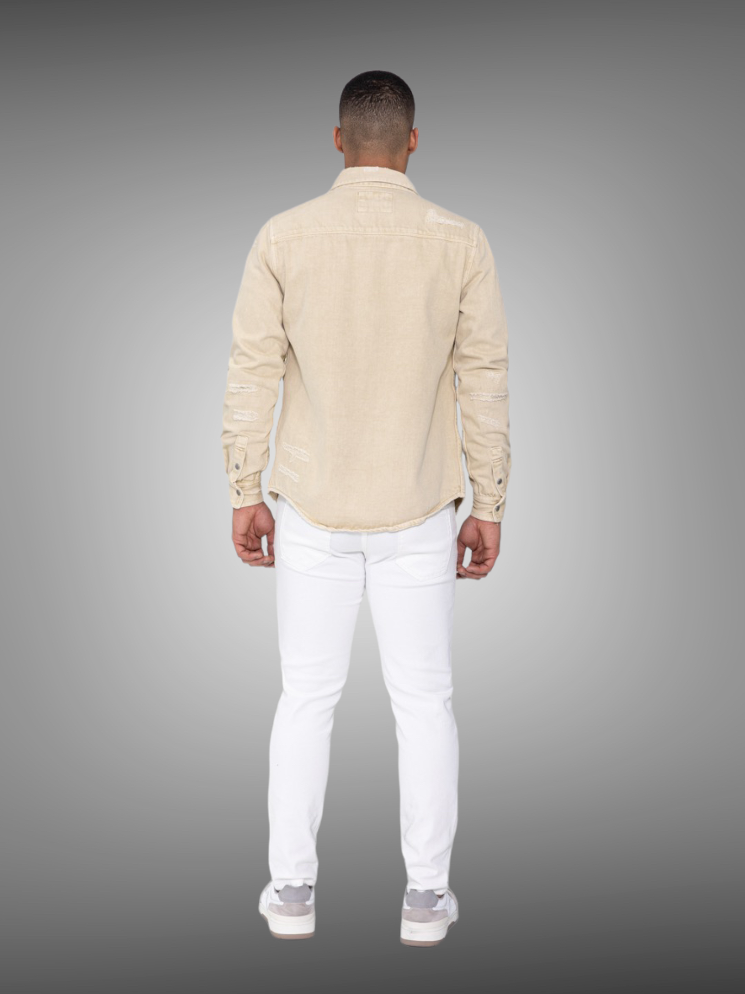 Frilivin - Veste Surchemise en jean beige VJ238 - Stayin