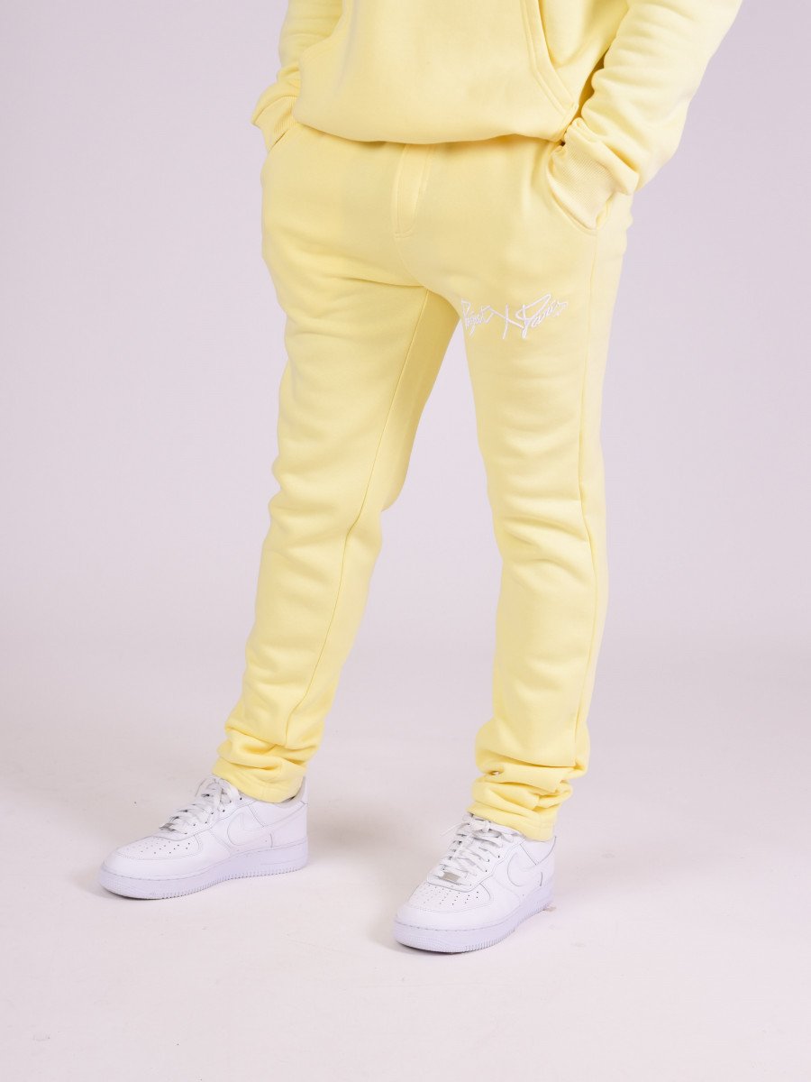 Project X Paris - Bas de Jogging basic full logo broderie - Jaune - Stayin