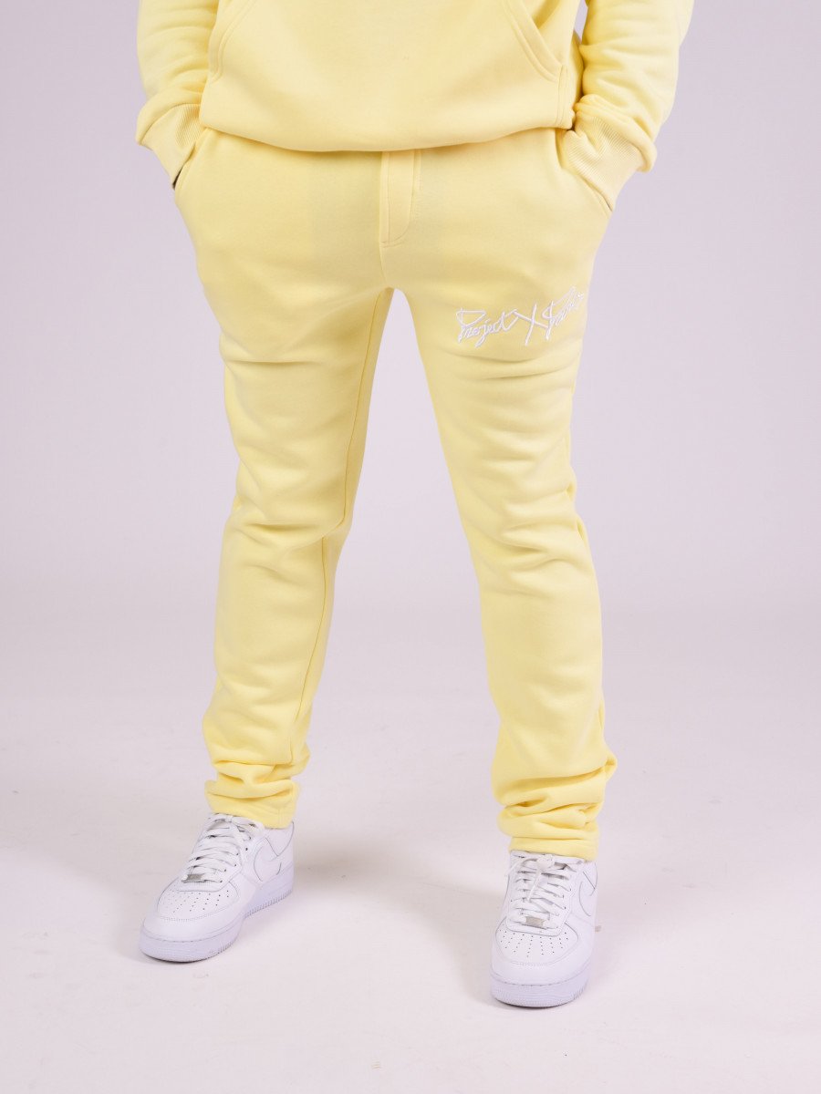 Project X Paris - Bas de Jogging basic full logo broderie - Jaune - Stayin