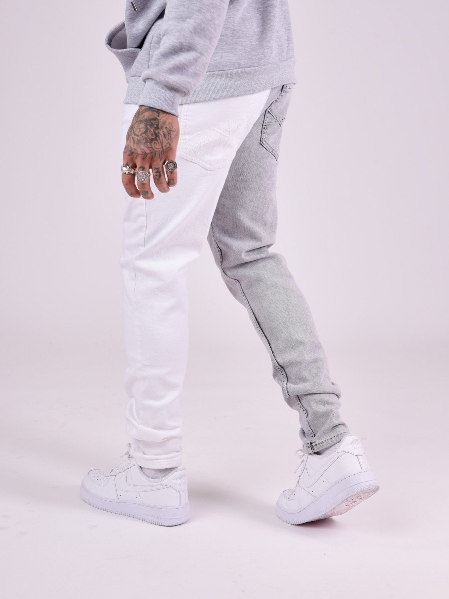 Project X Paris - Jean bicolore gris / blanc - Stayin