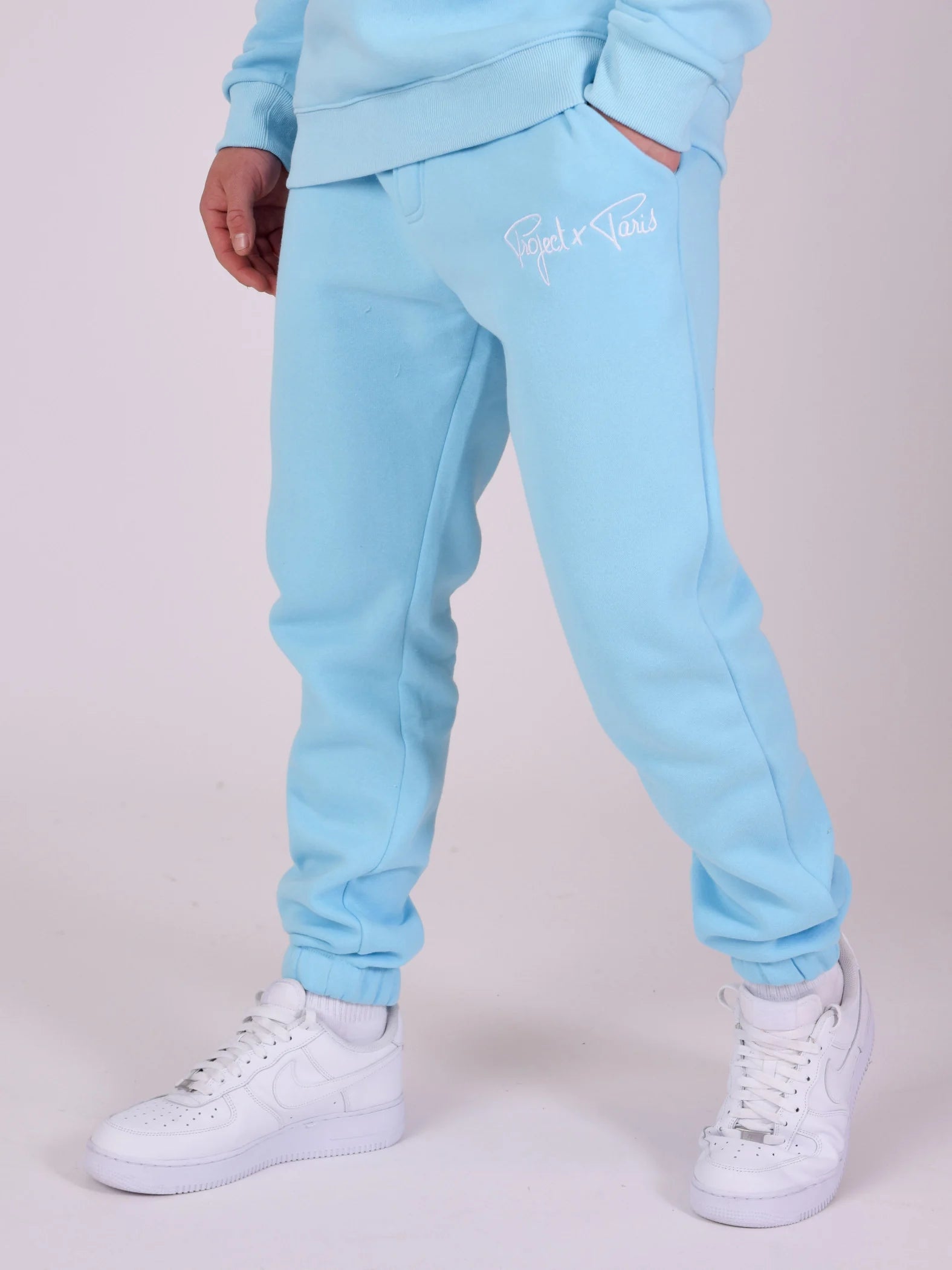 Ensemble jogging bleu clair best sale